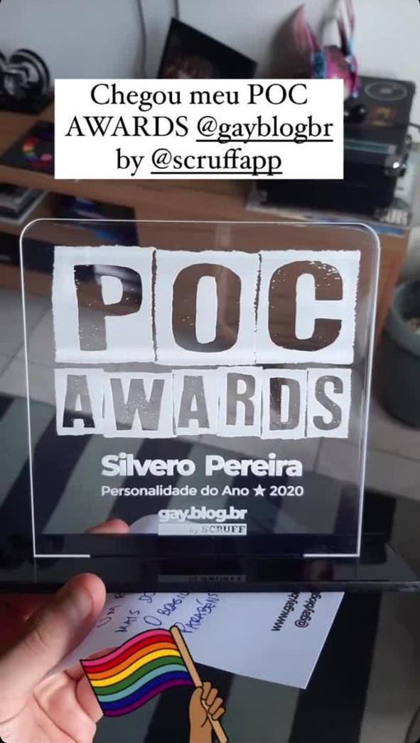 Silvero Pereira leva o Poc Awards 2020 - Reprodução