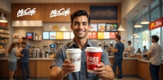 McDonald’s distribui café grátis em restaurantes de todo o Brasil até o fim de abril - Ilustração