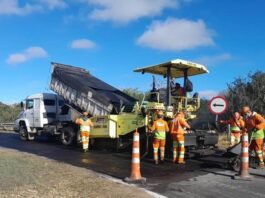 SPVias realiza obras de pavimentação, em Itapetininga