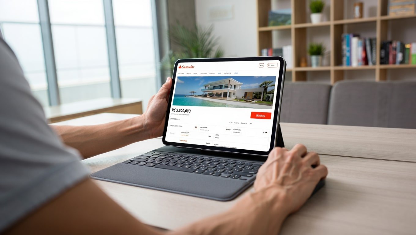 Santander promove leilão com mais de 260 imóveis em 21 estados brasileiros - Ilustração