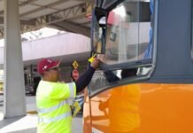 SPVias realiza ação educativa sobre uso do cinto de segurança em ônibus em Itapetininga - Divulgação