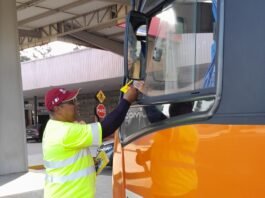 SPVias realiza ação educativa sobre uso do cinto de segurança em ônibus em Itapetininga - Divulgação