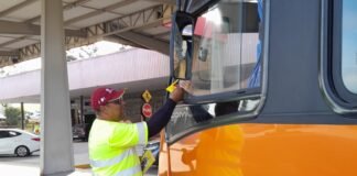 SPVias realiza ação educativa sobre uso do cinto de segurança em ônibus em Itapetininga - Divulgação