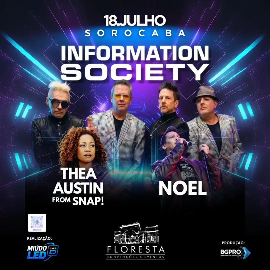'Information Society' traz sucessos dos anos 1980 para show em Sorocaba em julho - Divulgação