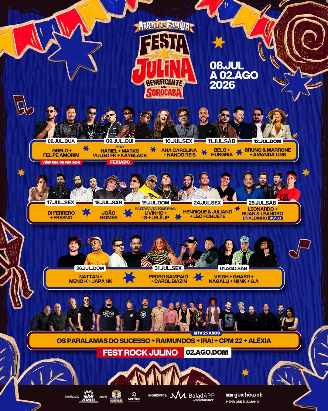 Festa Juliana de Sorocaba 2026 - Divulgação